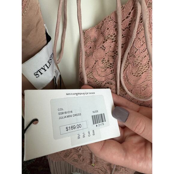NWT StyleStalker Julia Mini Dress nude - Picture 5 of 6